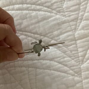 Silver Turtle Bangle Bracelet